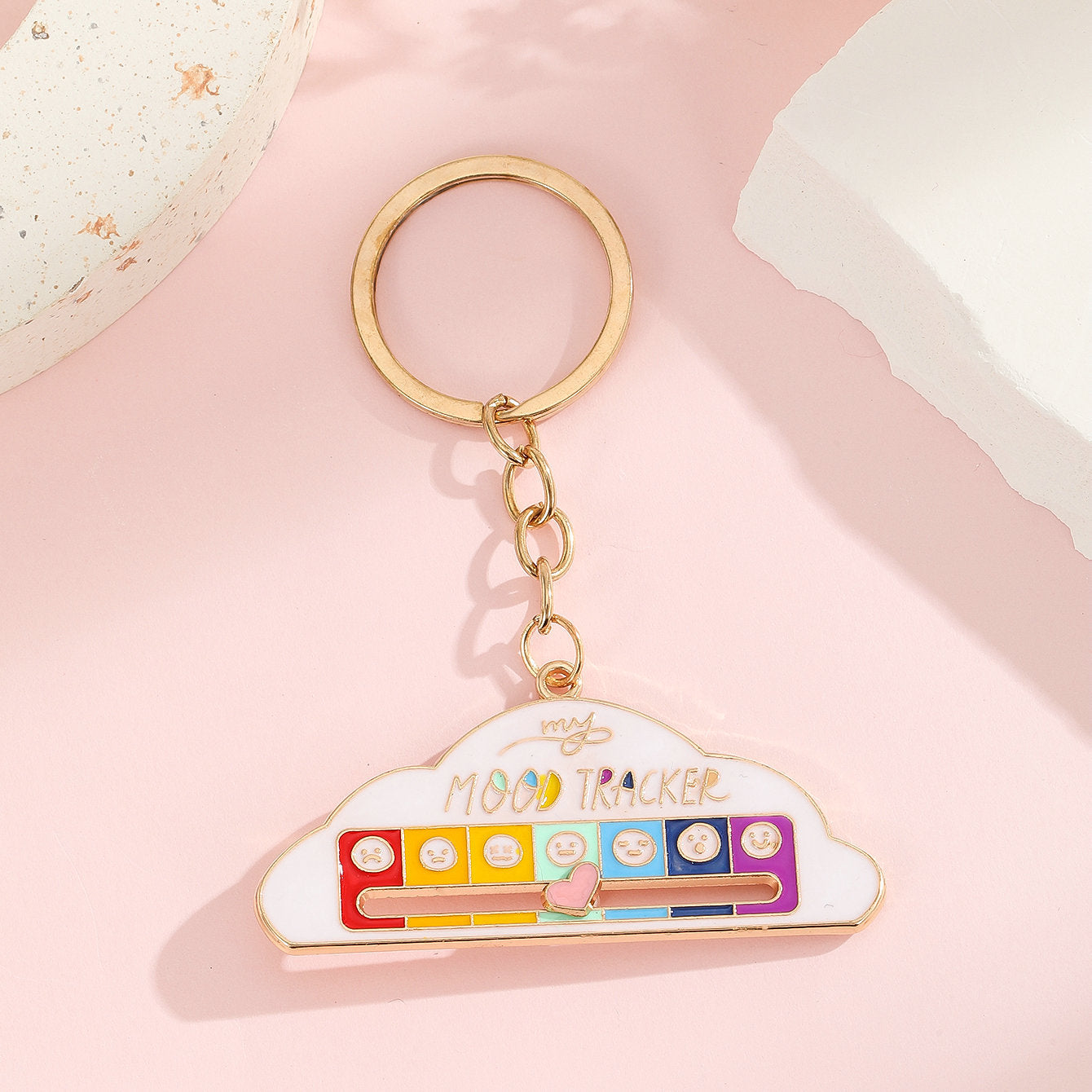 Wholesale Movable Battery Power Girl Rainbow Zinc Alloy Keychains